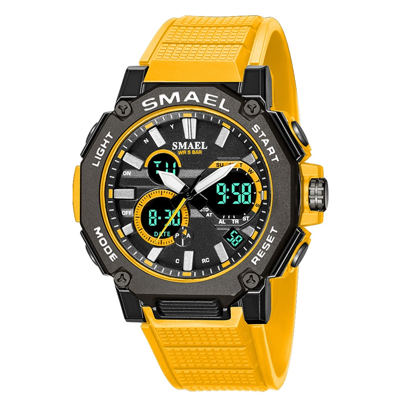 Smael Men's Watches New Brand Men LED Digital Quartz Watch Waterproof All Black Sport Man Clock Relogio Masculino 8047style