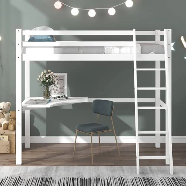 College Dormitory Furniture Bedroom Wood Bunk Bed with Ladders