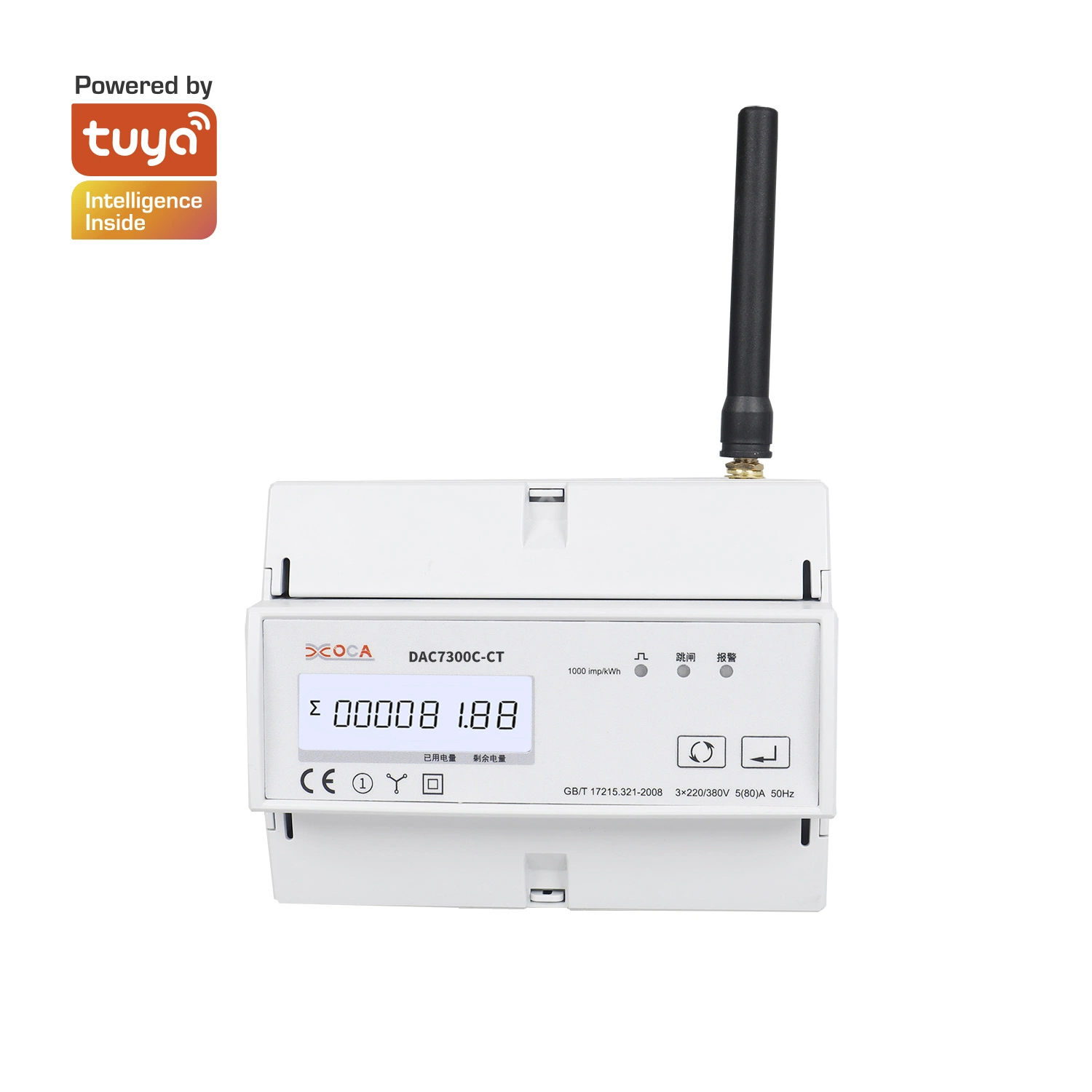 Dac4120c calha DIN Energia digital elétrica remota WiFi monofásica Medidor com multifunções