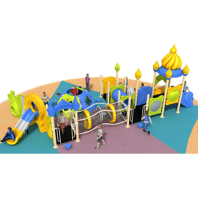 New Design Luxury Children Kids Plastic Outdoor Climbing Slide Playground