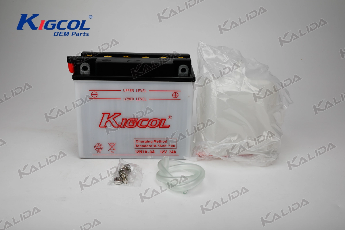 Kigcol motorcycle Battery 12n7a-3A OEM High quality/High cost performance Motorcycle Parts Accesories Fit for Bajaj/Italika/Honda/Suzuki/YAMAHA Mf Battery