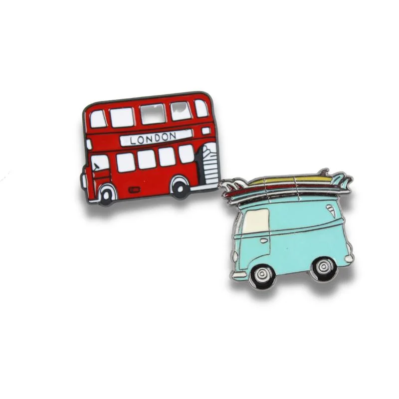 Custom Zinc Alloy 2D Lapel Pins Fashion Promotion Souvenir Enamel Pins