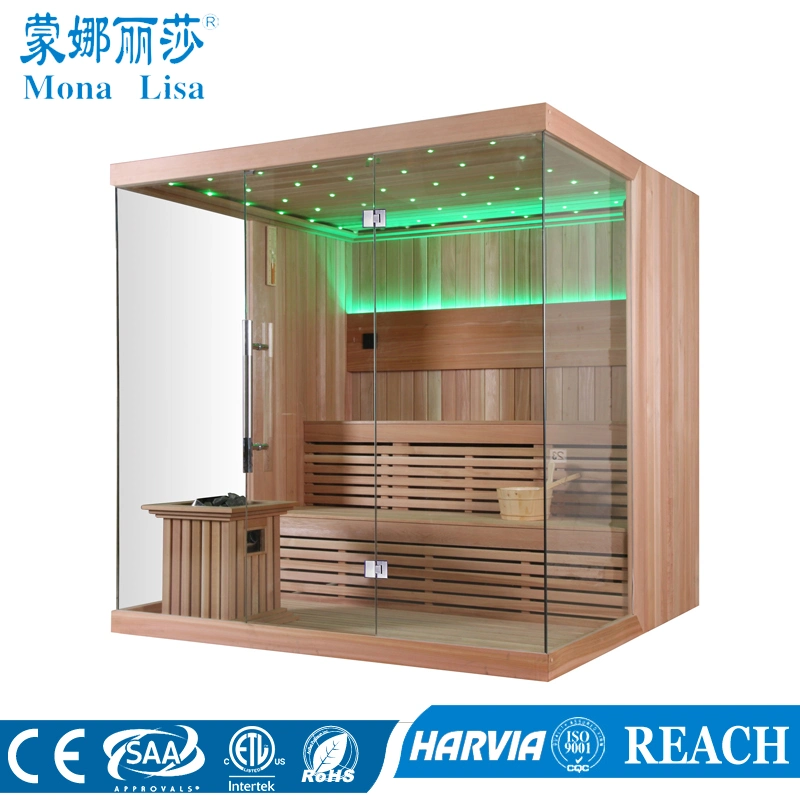 Two-Meter High 3-4 People Capacity Wooden Dry Sauna Room (M-6042)