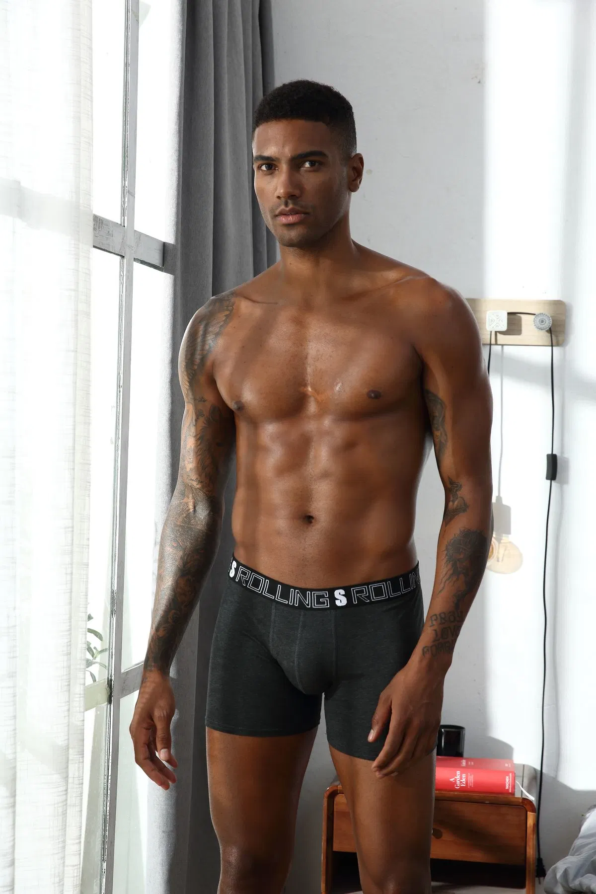 Personalizar os homens sexy roupas íntimas homens Boxer Shorts homens roupa interior de algodão