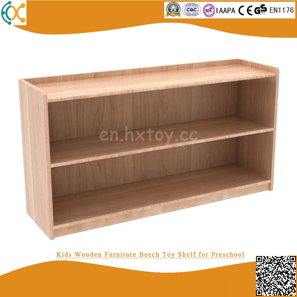 Two Layers Beech Toy Shelf Kids Wooden Furniture