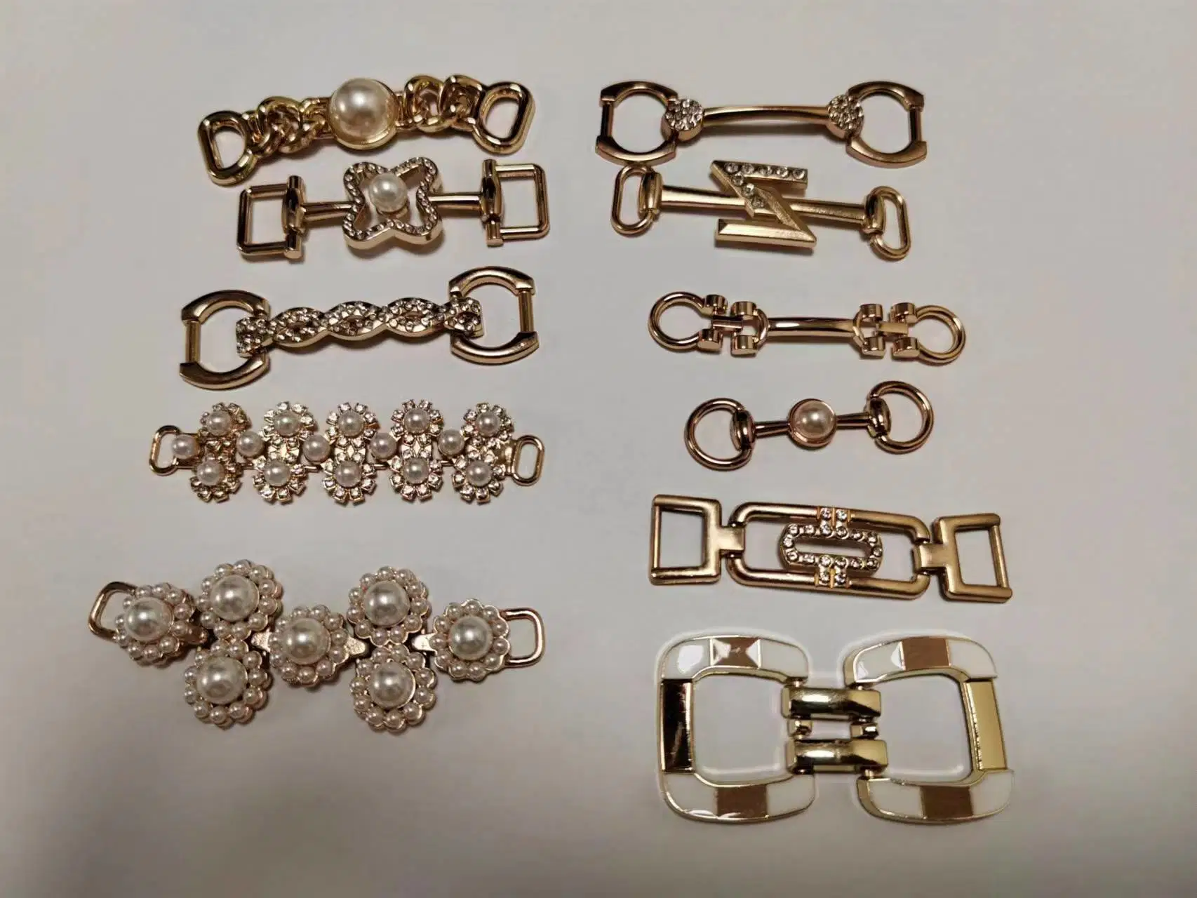 Diseño de Moda cadenas de hebillas para zapatos y prendas Accesorios metálicos