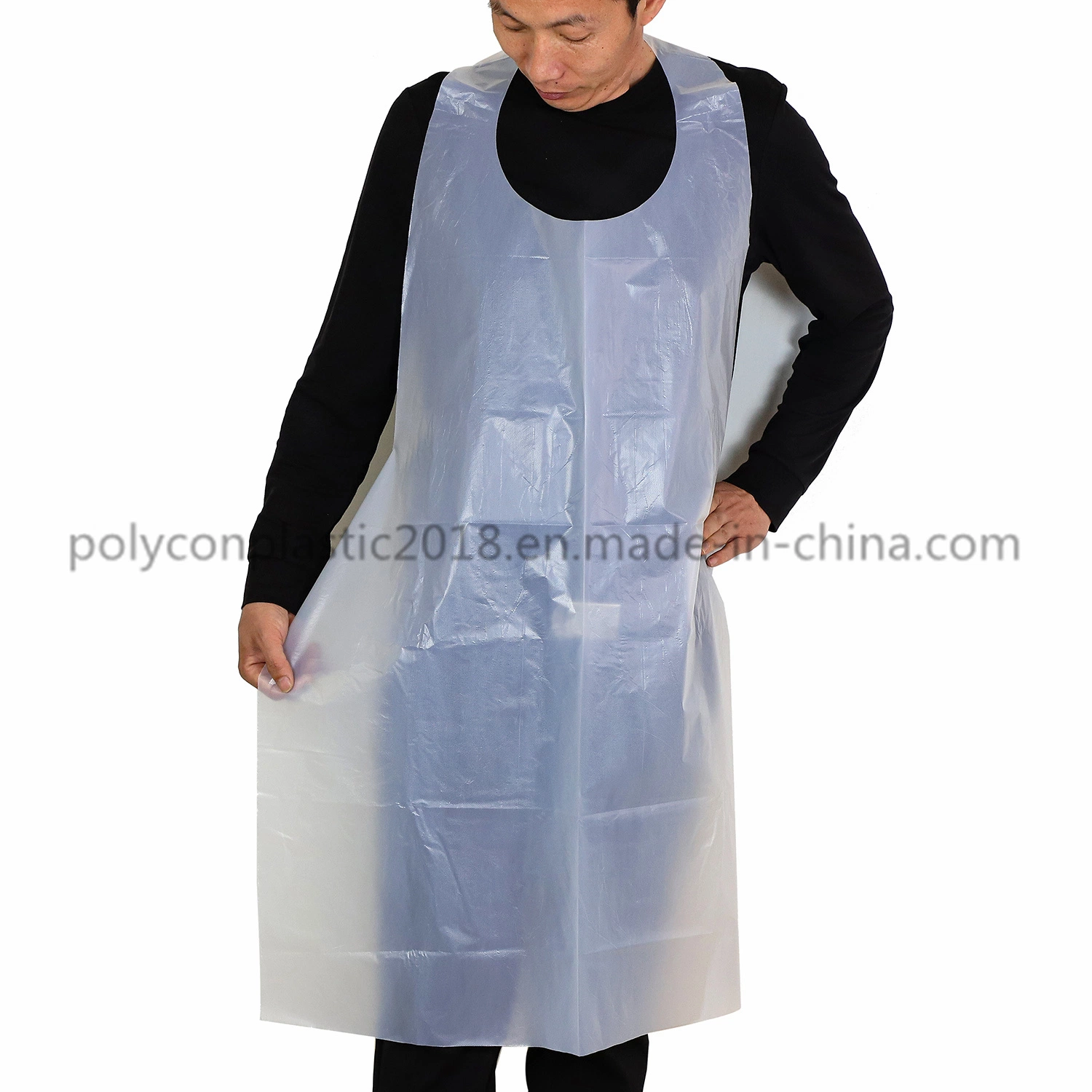 Sample Free Customized Disposable PE Apron White Apron