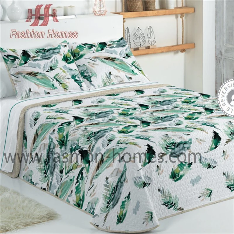 Floral and Birds Print Quilt Coverlet Bedding