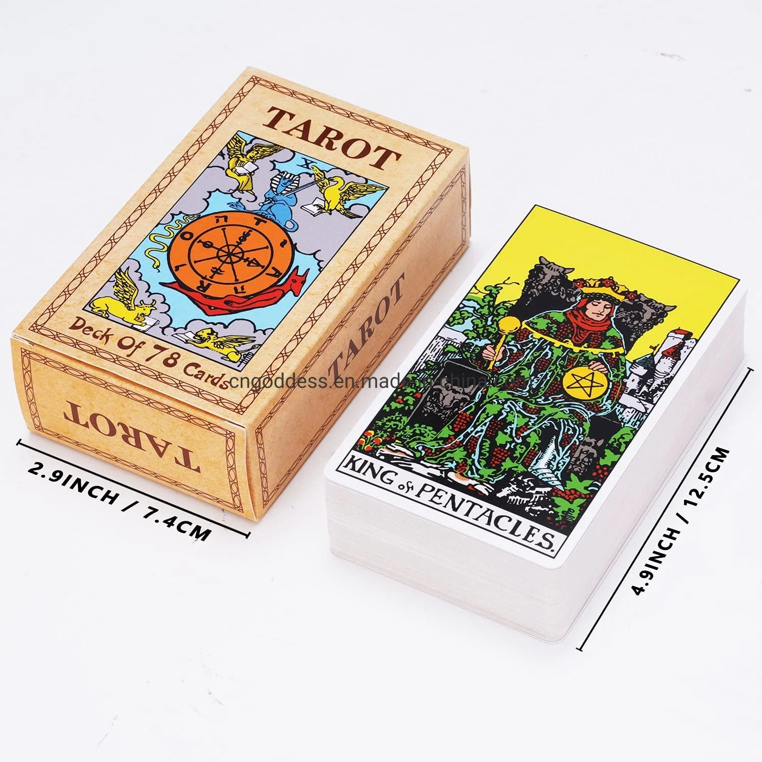 Tarot tarjetas de tamaño personalizado con un alto brillo