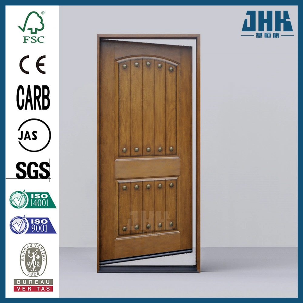 Exterior Wood Laminate 6 Panel Fiberglass French Doors (JHK-FD07-1-MW)