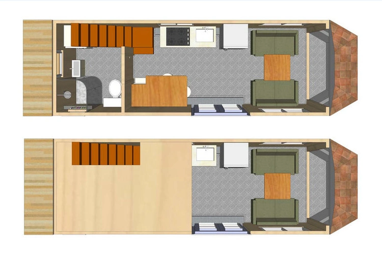 Deepblue Smarthouse Tiny House on Wheels with Trailer Orlando