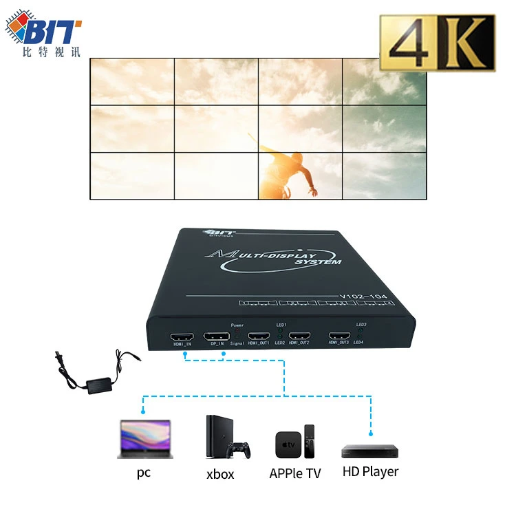 Transaction directe Bitvisus le prix de gros-DP HDMI 1080P 4K60 processeur mural TV 1X3 2x3 3X3 Contrôleur Vidéo 2X2