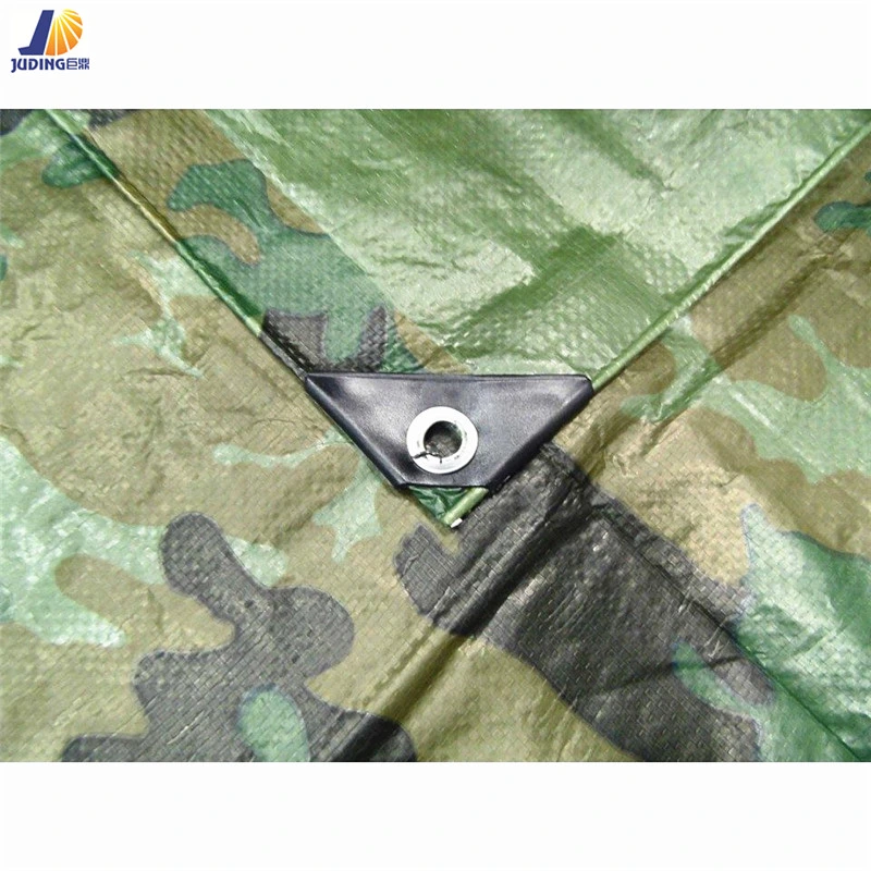 La bâche de protection PE tente de feuille de camouflage des abris, tissu imperméable pour le camping à l'extérieur