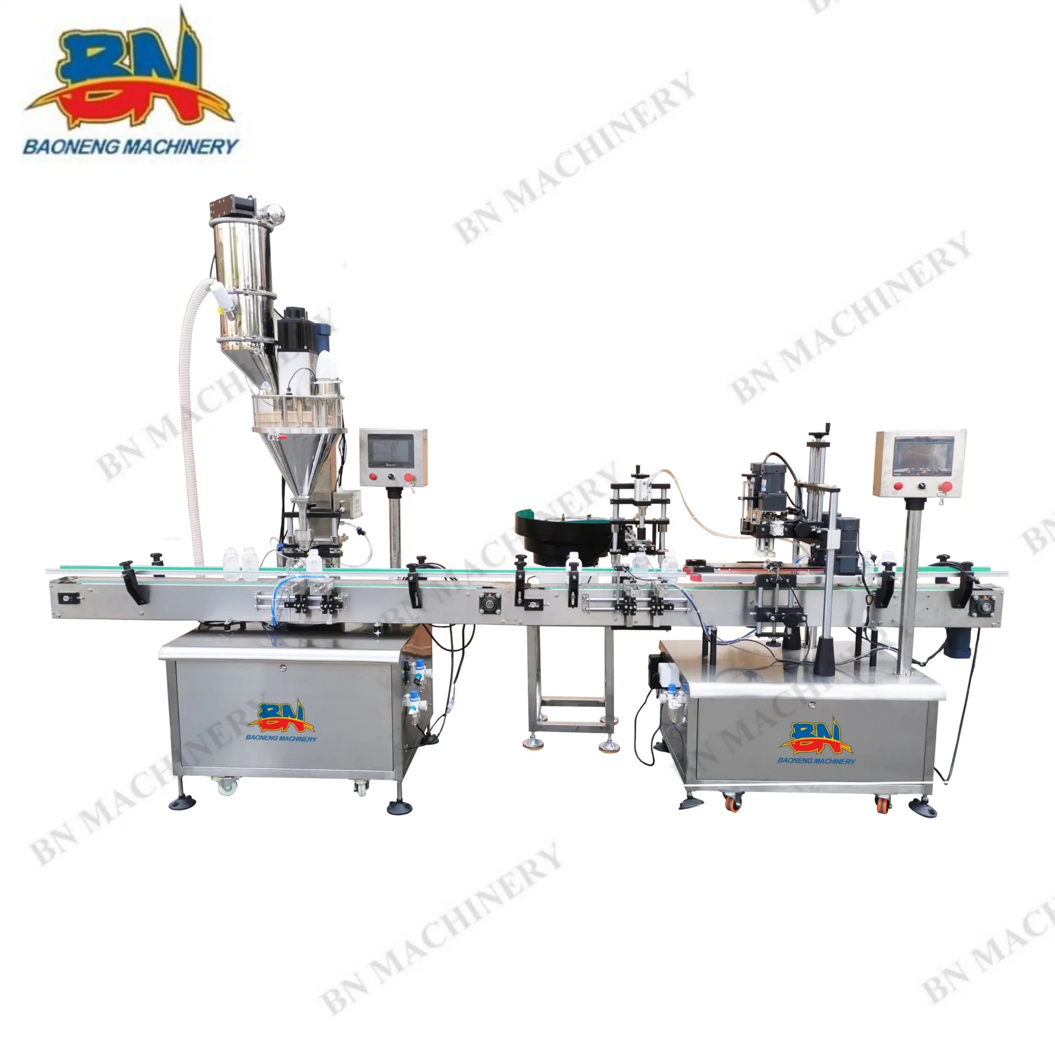 Famous Brand Automatic Bottle Pharmaceutical Powder Filling Equipment with Capping Line in Good Package