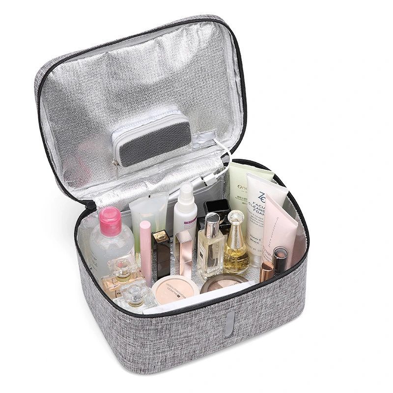 Moda Maquillaje portátil Promoción de regalo Belleza almacenamiento WC Organizador Cosmético Cajas Bolsa con desinfección de Ozono