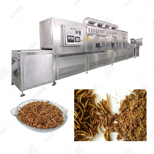 Energy Saving for Industrial Use with Large Output Mealworm Insect Microwave Drying Sterilization Baking Equipment