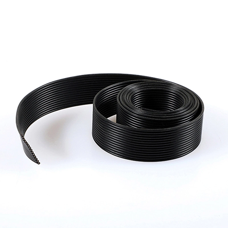 UL2468 PVC Insulated Black Flat Wire 16-30AWG Tinned Copper Flexible Flat Ribbon Wire