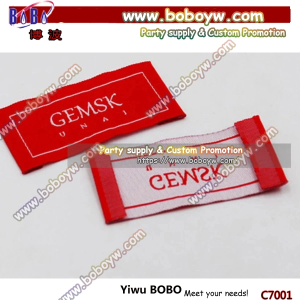 Customized Garment Clothes Woven Labels Wholesale/Supplier Factory Sticker Label Woven Label Garment Label (C7001)