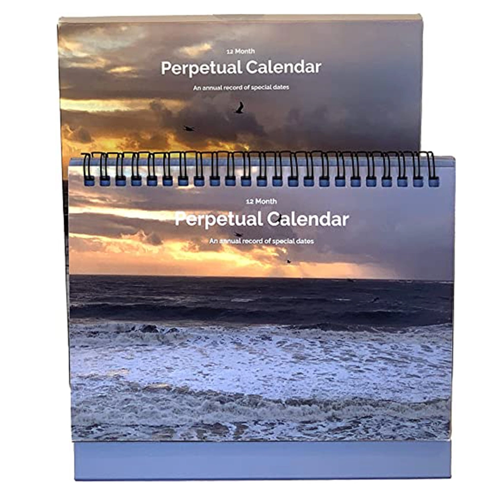 Calendario de Escritorio Mar Azul para suministros de Oficina