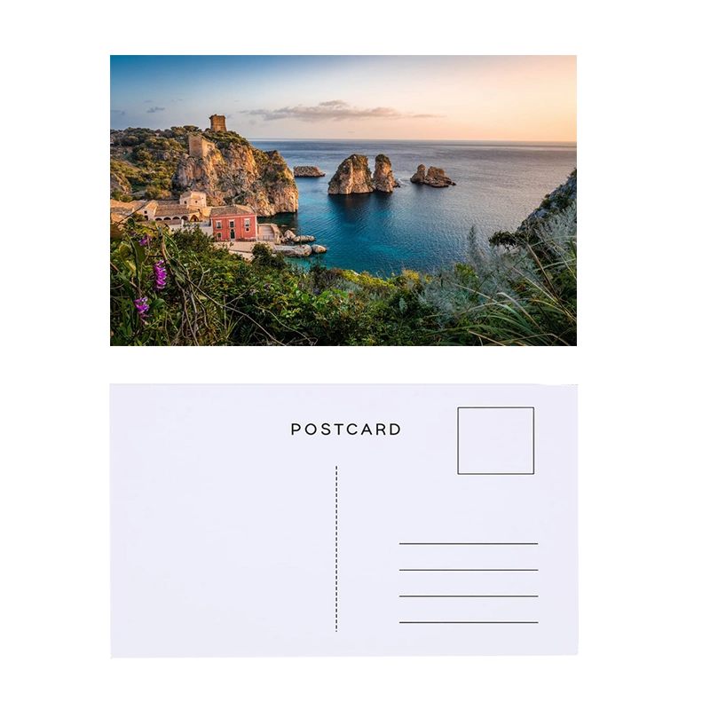 High quality/High cost performance  Customized 3D Lenticular Postcard with Scenery