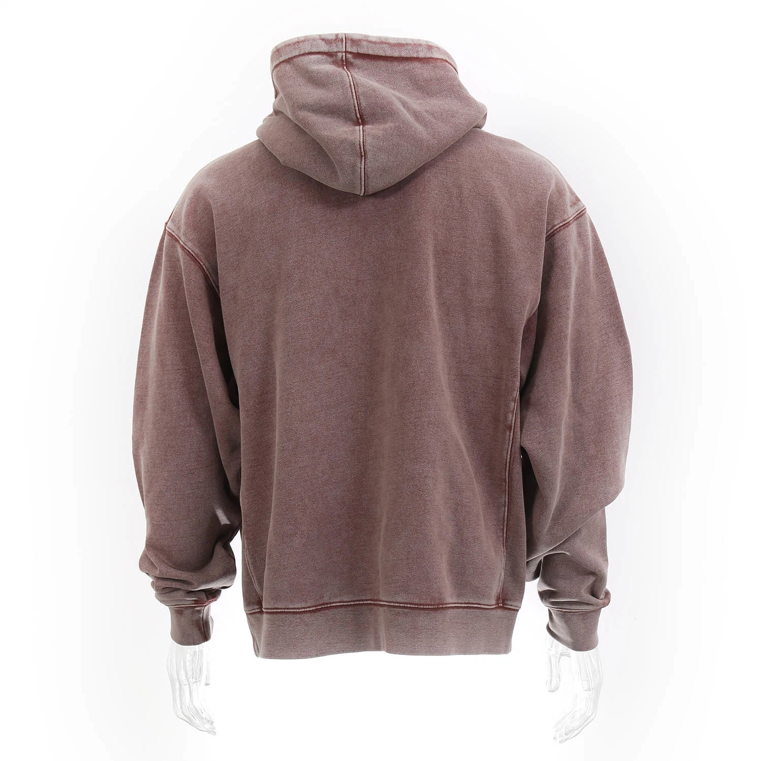 Heavy Men's Fleece Hoody Garment Dye Crystal Wash Streetwear Clothing