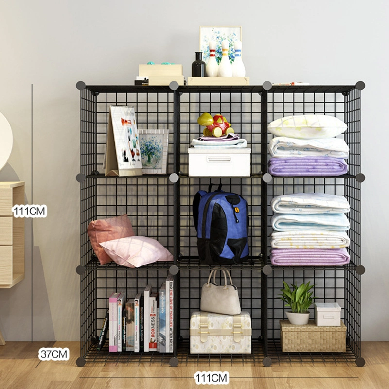 Simple Design Black Bathroom Storage Livingroom Display Shelf Rack