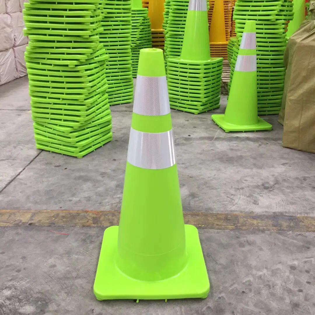 Fluorescent Yellow Green PVC Road Cone