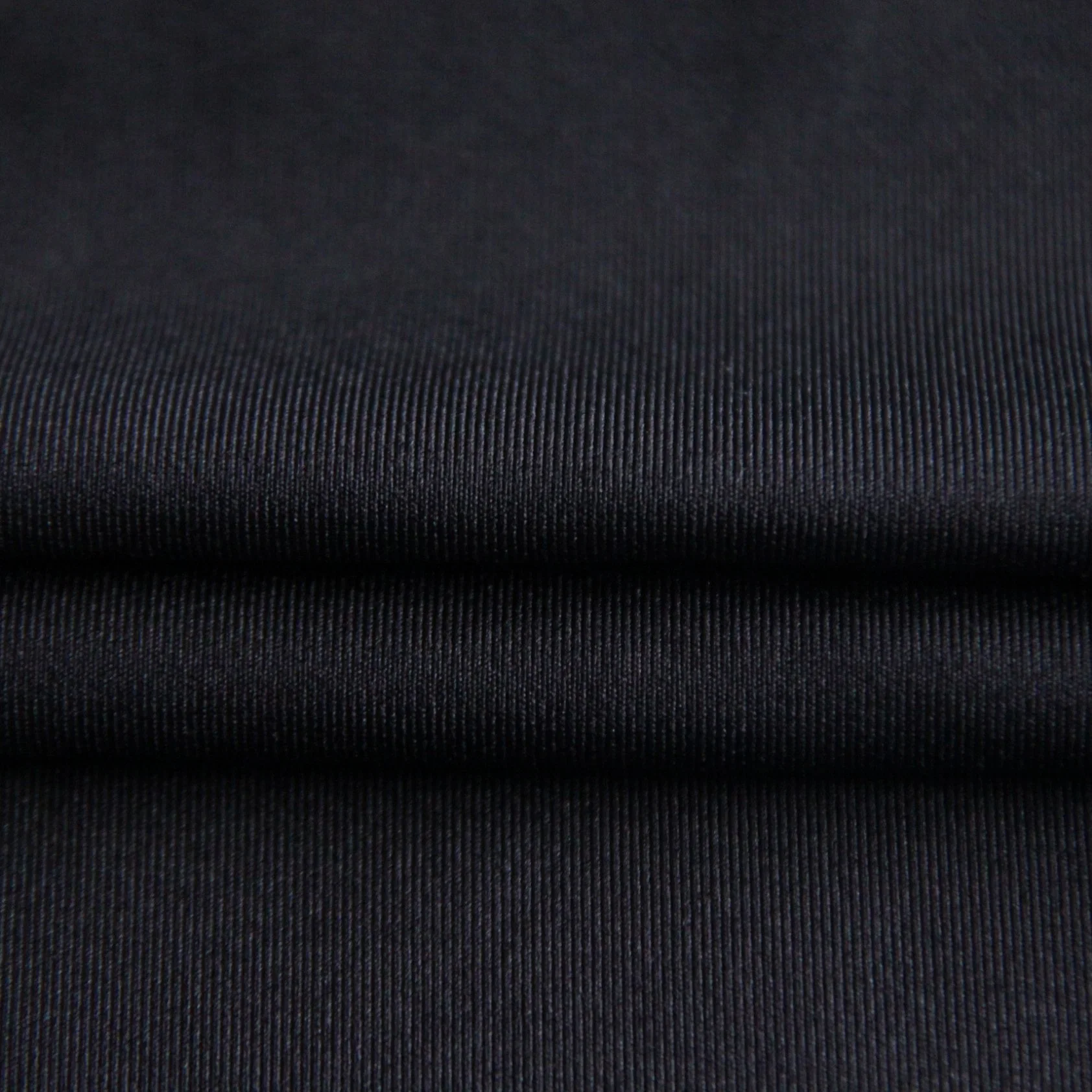 88%Nylon 12%Spandex Black Plain Knitting Jersey Fabrics 300GSM for Apparel/Sportswear/Swimming