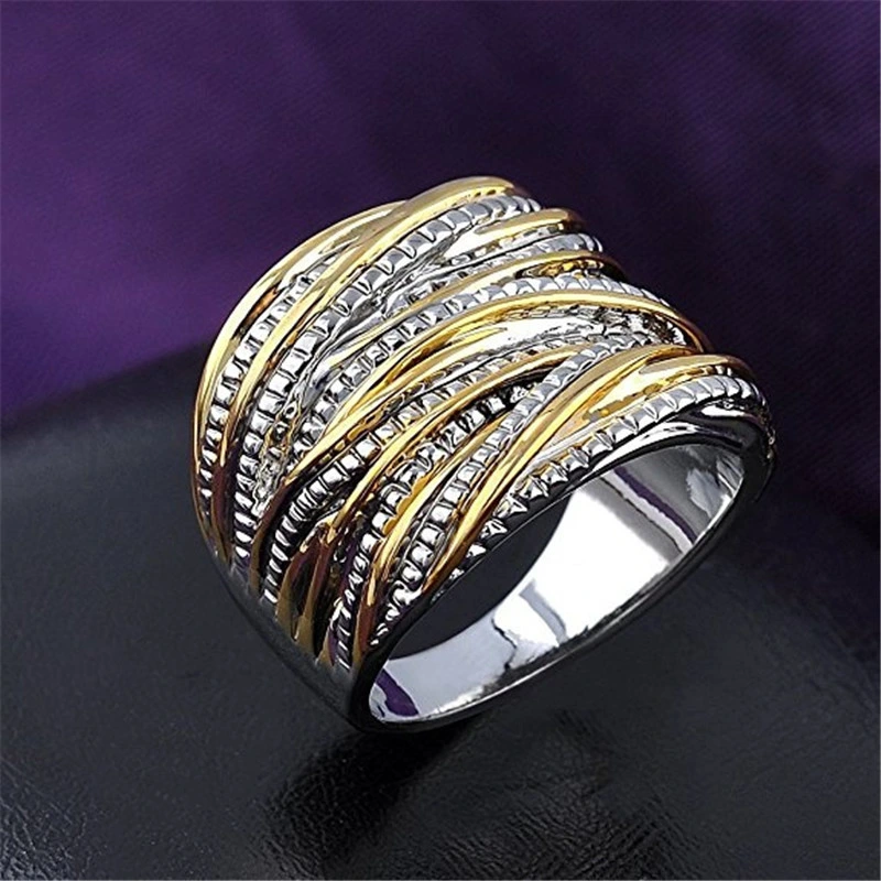 Women Men Gold Silver Rose Gold Plated Wide Index Finger Rings Costume Jewelry