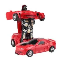 One-Key Deformation Plastic Automatic Transforming Inteligent Educational Robot Car Toys for Kids