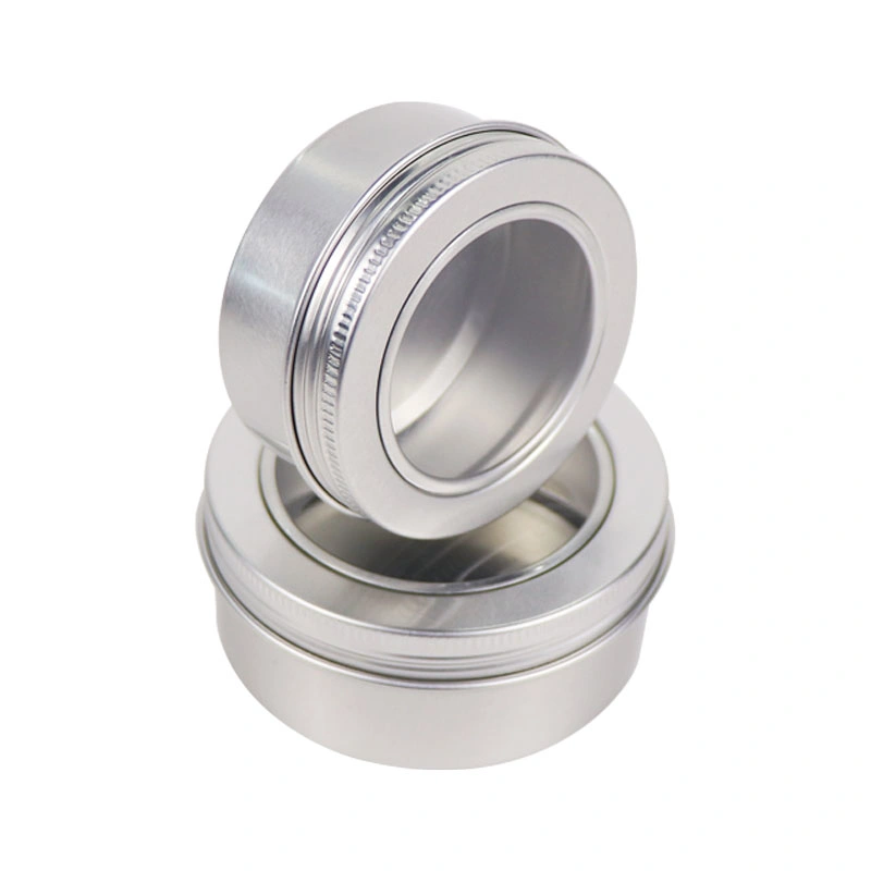 Window Cap 15g Food Green Tea Aluminum Jar Tin Container