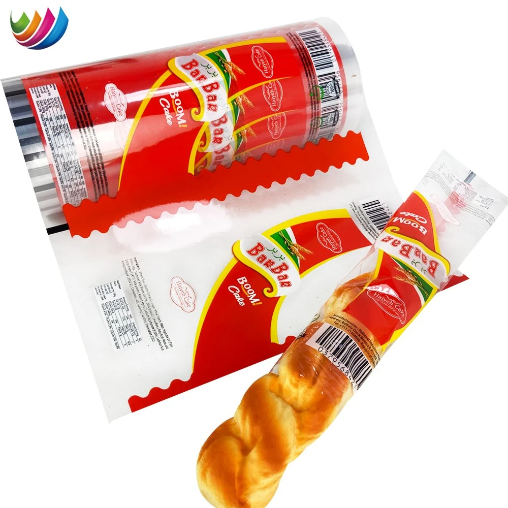 Custom Food Package Transprent Plastic Bakey Bread Bag Loaf Packaging Film