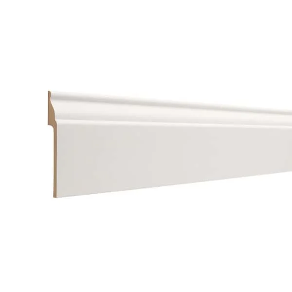 Cover Trim 7/8 in. X 5-1/4 in. X 96 in. MDF Baseboard Moulding