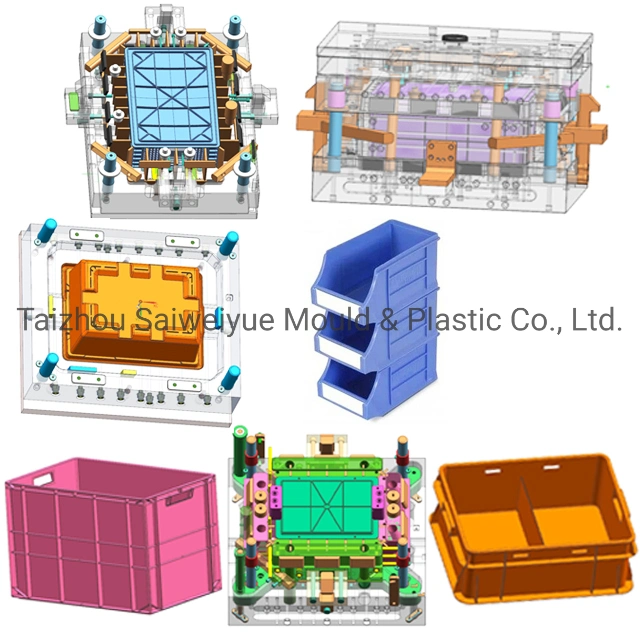 Factory Pallet Rack Plastic Bin Mold Shelf Storage Container Boxes Injection Mould