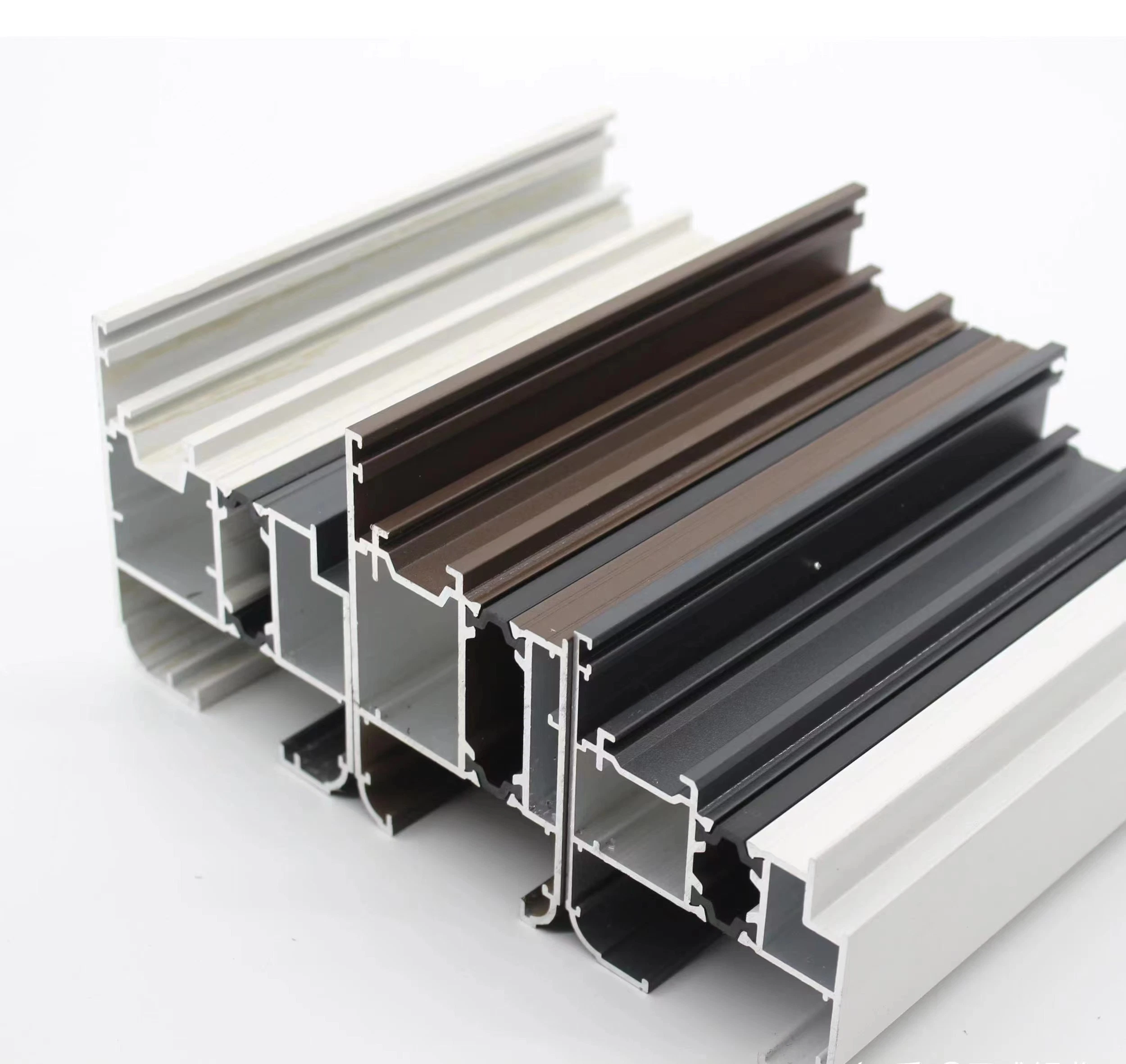 Finished Powder Coated 6063 T5 Aluminum Extrusion Profile for Aluminium Casement Window Sliding Door Frame