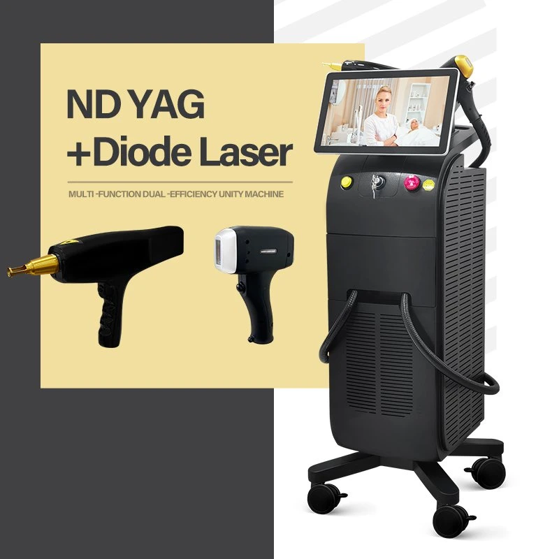 2 in 1 2000W Ice Titanium Diode Laser ND YAG Machine for Beauty Center