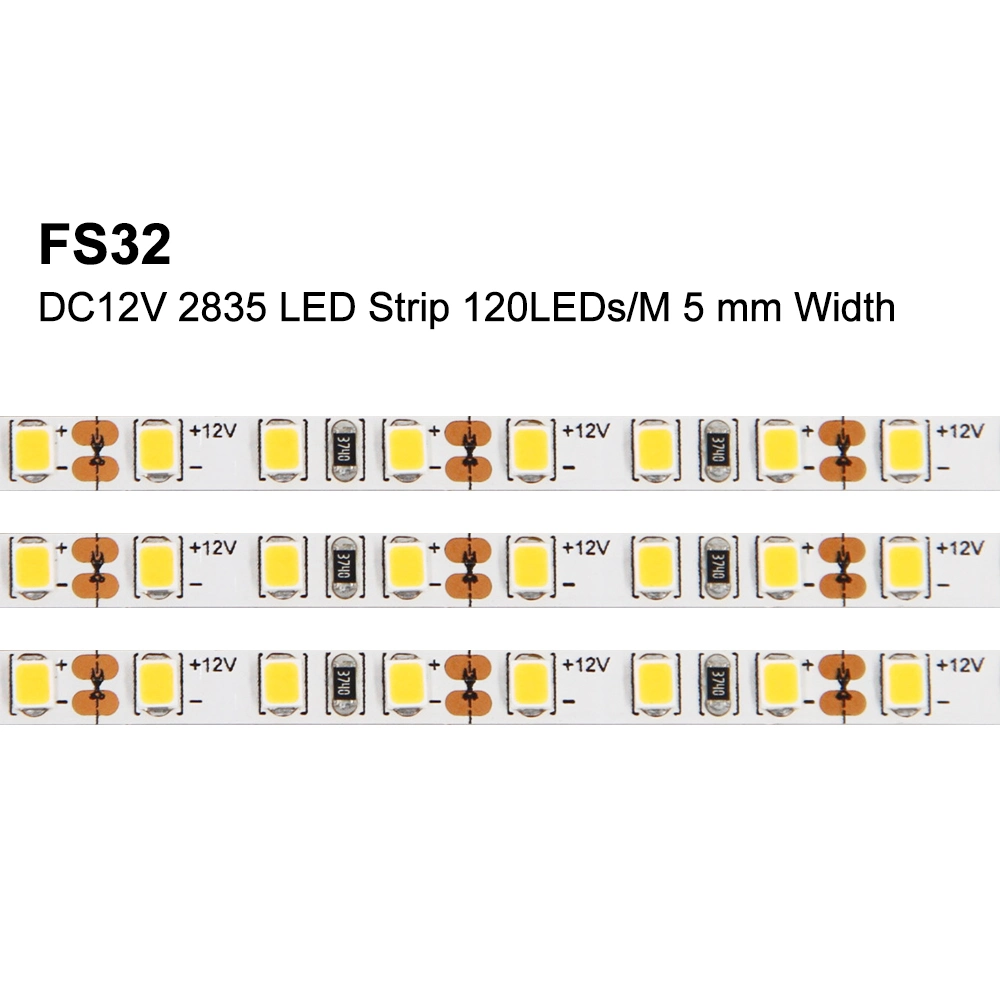 مصباح LED مرن بعرض 5 مم، مصباح LED، DC12/24 فولت، قضيب مصباح 5 م/لفة