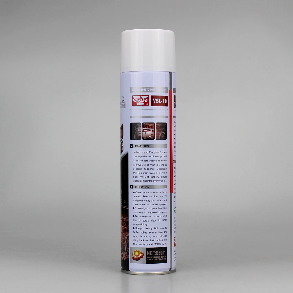 Car Rubberized Undercoating Corrosion Protection Rust Proof Undercoating Spray 650ml