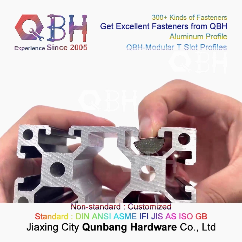 Qbh CNC Laser Cutters/Robotics Projects T Slot Slotting Slotted Sliding Aluminum Aluminium Alloy Profile Extrusion Frames Hammer Nuts Spare Parts