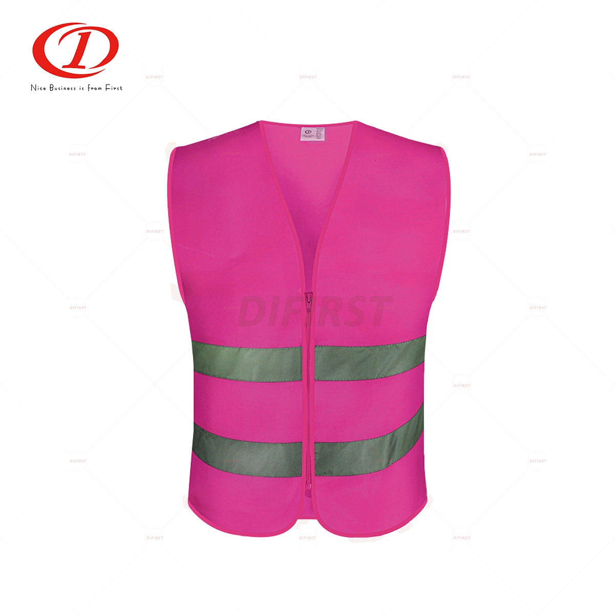 Gilet de sécurité en tissu à tricot 100 % polyester avec ruban réfléchissant Dfv1002