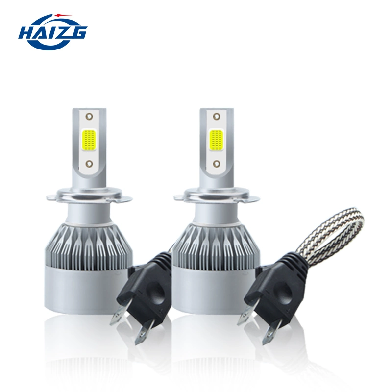 Haizg Faro automático de 36W COB C6 H4 H7 H11 Coche parte de los faros LED H7