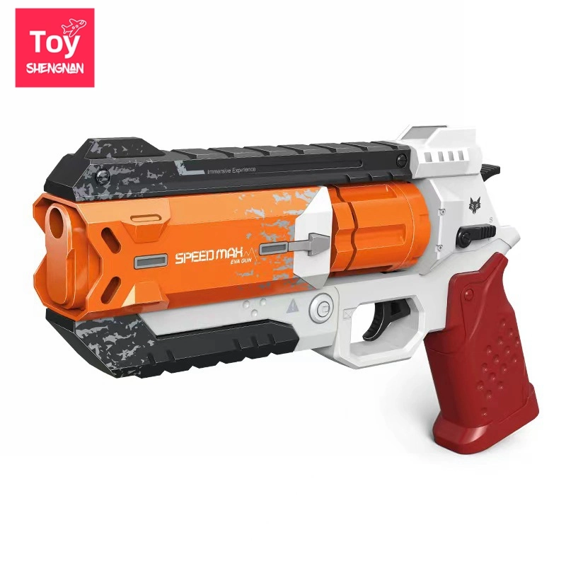 New Fokko Space Revolver Soft Gun Manually Loaded Cyberpunk Science and Education Model Children's Toys