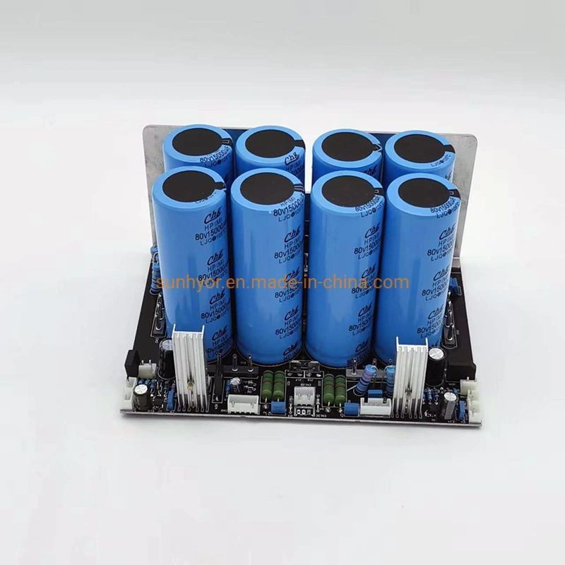 Power Supply PCB Board Amplifier Power Module with Bulk Capacitors and Heat Sink