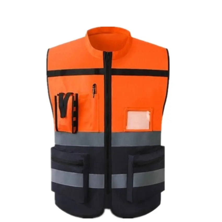 Orange Color Hivis Construction Work Custommade Safety Product PU Coating Vest