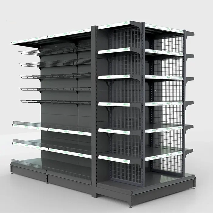 Popular Grocery Store Display Racks Hot Sale Supermarket Gondola Shelving