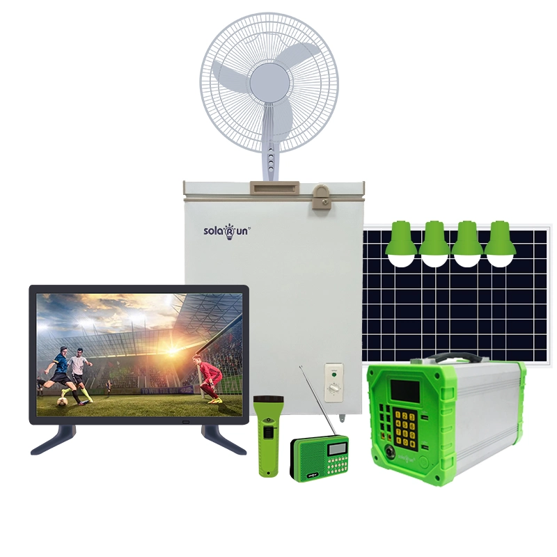 Solar Fotovoltaica PV de 150W Sistema de casa con el teléfono Ventilador con TV de carga