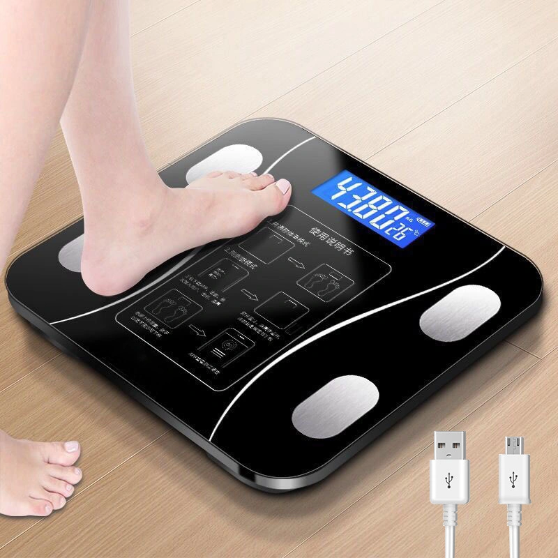 Großhandel/Lieferant wiederaufladbare digitale APP Human Weight Composition BMI Measure Analyzer Smart Body Fat Scale