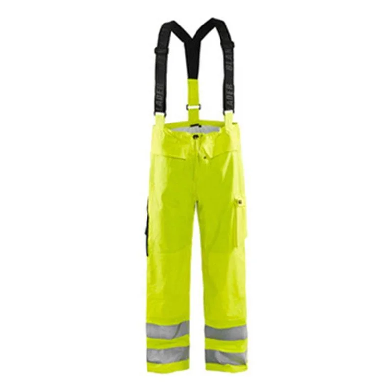 Babero de alta visibilidad Pantalón Impermeable de seguridad de trabajo Hi Vis reflectante resistente al agua Mono de trabajo para hombres