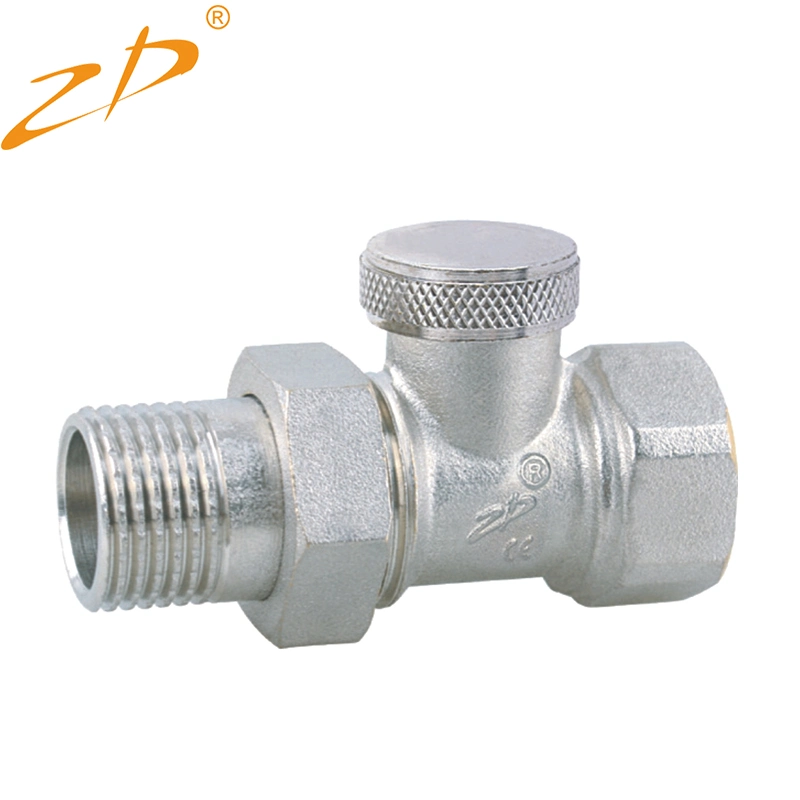 90 Degree Brass Temperature Control Head Thermostatic Radiator Valve for Floor Heating System