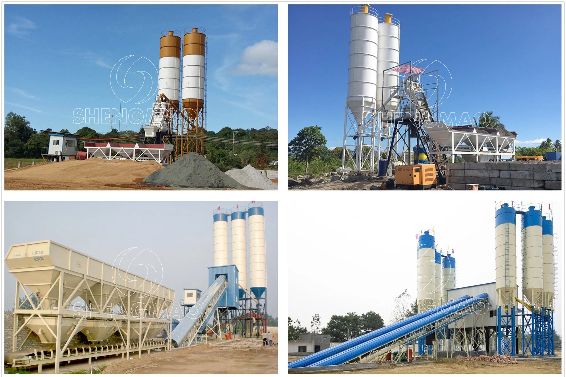 Venta caliente Wet continuo totalmente automático Portable Batching Plant concreto Estación de mezcla